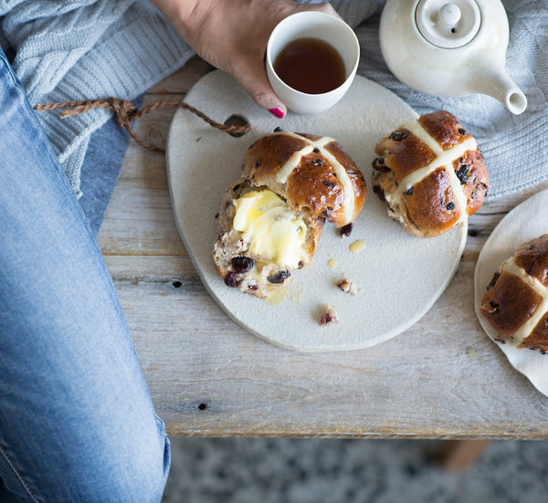 Dried Cherry & Chocolate Hot Cross Buns | Easter recipe | BakeClub