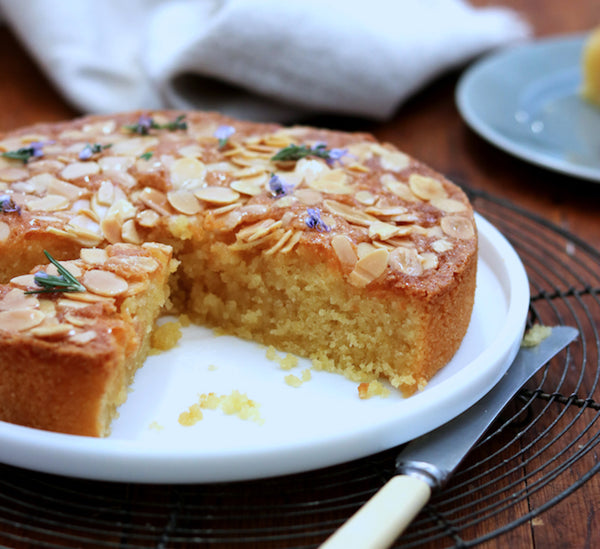Almond, Lemon & Rosemary Syrup Cake | cake recipes | BakeClub