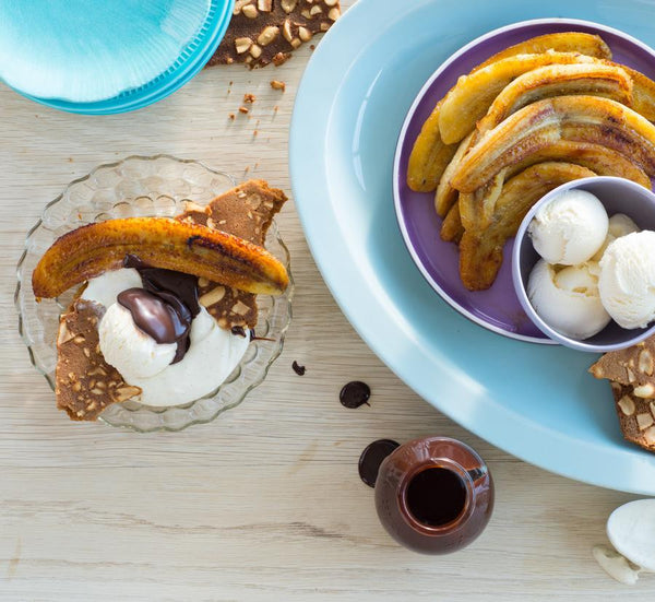 Banana Split with Salted Peanut Honey Wafers &ndash; BakeClub