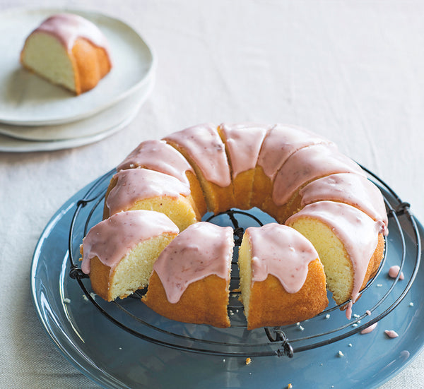 Egg White Cake with Strawberry Icing cake recipe