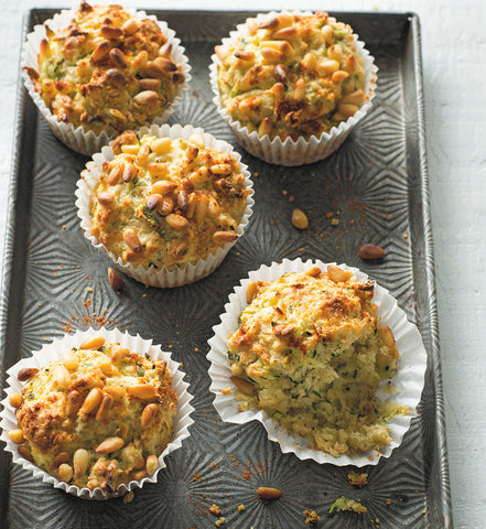 Zucchini, Parmesan & Basil Muffins